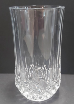pressed glass diamond pattern drinking glass 5 and a half inches tall vi... - £6.89 GBP