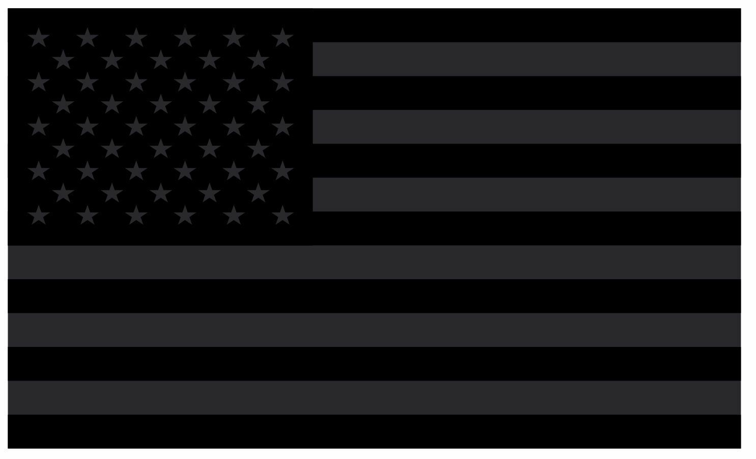 USA Flag Decal Reflective Blackout USA Flag Decal 3M Blackout Reflective... - $3.22+