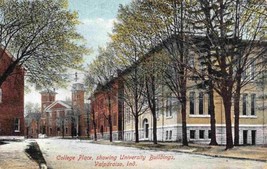 College Place Valparaiso University Indiana 1908 postcard - £5.39 GBP