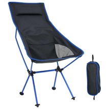 vidaXL Foldable Camping Chair PVC and Aluminium Black - $2,713.76 MXN