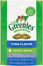 Greenies SmartBites Healthy Indoor Tuna Flavor Cat Treats 14.7 oz (7 x 2.1 oz) G - £36.88 GBP