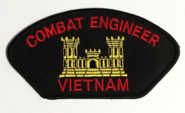 U.S. Army Corps Combat Engineer Vietnam Military Castle Embroidered 5.25&quot;w Patch - £7.03 GBP