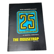 Mousetrap Agatha Christie Theater Souvenir Brochure 25th Anniversary 1977 - $55.79