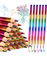40Pcs 4-In-1 Rainbow Pencils Party Favors (NOT Pre-Sharpened)– Colored P... - $12.65