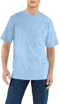 Carhartt Pocket T Shirt Mens XL Powder Blue Nep Loose Fit Heavyweight LO... - £19.51 GBP