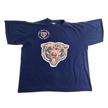 Vintage True Fan Chicago Bears Shirt Size XL Blue Graphic - £14.75 GBP