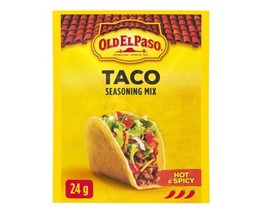 8 x Old El Paso Taco Hot & Spicy Seasoning Mix 24g Each Free shipping Canada - $30.96