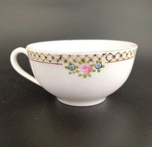 Noritake &quot;M&quot; Hand-Painted Tea Cup Pink Rose EUC - £6.24 GBP