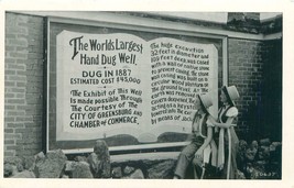 Greesburg Kansas Girls View Book Sign World&#39;s Largest Hand Dug Well Postcard c19 - £6.85 GBP