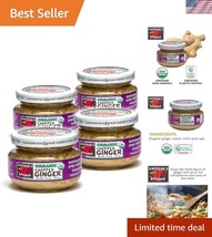 Organic Chopped Ginger - Easy Prep 4.5 OZ Jars, Pack of 4 for Mess-Free ... - $728.59 MXN