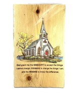 Handcrafted Engraved Church Serenity Prayer Cedar Wood Live Edge Wall Decor - $107.58 CAD