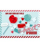 Hope Your Valentine&#39;s Day Is Sweet Grandson - Valentine&#39;s Greeting Card ... - $2.79