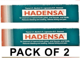 2 X HADENSA Ointment 20g Piles Fissures Skin Health /Free Ship - $24.49