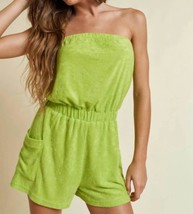 Blue Blush Sunny Days Strapless Terry Romper Size S - $461.32 MXN