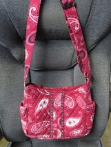 &quot;&#39;VERA BRADLEY - RED PAISLEY SHOULDER PURSE&quot;&quot; - £10.30 GBP