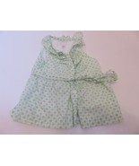 Janie and Jack Green White Floral Ruffled top Shirt Cotton 5T EUC - $13.98