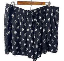 C Wonder Shorts Size XXL 2XL Black White Print Swimsuit Cover Up Pull On... - £14.56 GBP