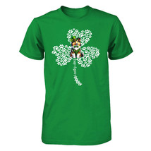 Lucky Shamrock Clover Shetland Sheepdog Dog Tshirt St Patrick&#39;s Day Dogs Lover - £13.73 GBP+