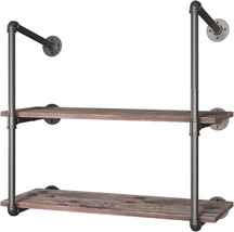 Yuanshikj (28&quot; Tall Industrial Pipe with 31&quot; Solid Wood Shelf/Shevles/Shelving - £37.96 GBP