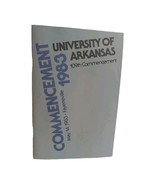 1983 university of Arkansas commencement booklet  College Ephemera - $8.41