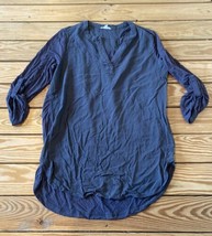 Pleione Anthropologie Women’s Button Sleeve Top Size XS Grey T8 - £10.34 GBP