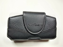 VERIZON Universal Leder Tasche Mit Rotierend Clip für Convoy 4 Und Etc - Schwarz - £6.32 GBP