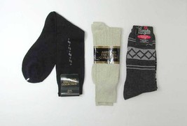 New 3 Pair American Executive &amp; Lloyds Mens Black Creme Gold &amp; Gray Sock... - £7.53 GBP