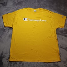 Champion Authentic Athleticwear TShirt Adult XL Yellow Lightweight Casual Mens - £8.68 GBP