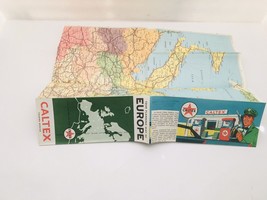 1962 Caltex - Texaco Oil Gasoline Tour Planning Road Map of Europe Color... - $33.20