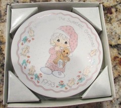 Wishing You The Sweetest Christmas Collectors Plate Dated 1993 Precious Moments  - £7.83 GBP