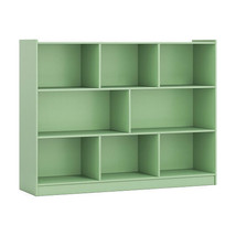 3-Tier Open Bookcase 8-Cube Floor Standing Storage Shelves-Green - Color: Green  - $3,032.54 MXN