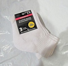Women&#39;s Full Cushion White Quarter Socks 3 Pairs Shoe Sizes 5-9 Sizes Gr... - £7.18 GBP