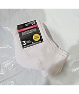 Women&#39;s Full Cushion White Quarter Socks 3 Pairs Shoe Sizes 5-9 Sizes Gr... - £7.07 GBP
