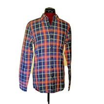 GOODTHREADS Shirt Multicolor Men Double Face Plaid Pocket Size XS Button... - £17.41 GBP