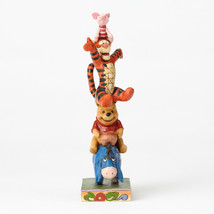 Jim Shore Winnie The Pooh Figurine With Eeyore Tigger & Piglet Disney Stacked  image 1