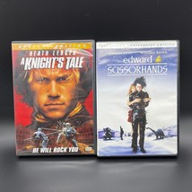 Edward Scissorhands Anniversary Edition &amp; A Knights Tale Lot of 2 DVDs Movies - £6.91 GBP