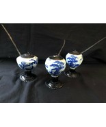 Set of 3 tibet antique porcelain incense burners - £196.65 GBP