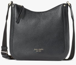 Kate Spade Roulette Messenger Black Leather Crossbody Bag Purse PXR00329 NWT FS - £119.06 GBP