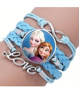 Authorized Disney Princess Bracelet, Frozen Elsa &amp; Anna, Cute Cartoon St... - $17.63 CAD