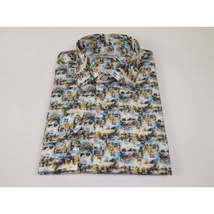 Men's EMILIO CERUTTI Sport Shirt 100% Cotton Long Sleeves #EMC4 Multi Blue image 4