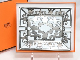 Hermes Balcon du Guadalquivir Change Tray Platinum silver porcelain Ashtray - £761.28 GBP