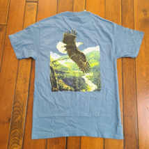 AL AGNEW T-Shirt Men&#39;s Size M Bald Eagle Mountain River Blue Pocket NEW ... - £15.59 GBP