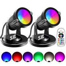 Led Spot Lights Indoor 5W Rgbw Color Changing Up Lights Indoor Remote Control Pl - £48.78 GBP