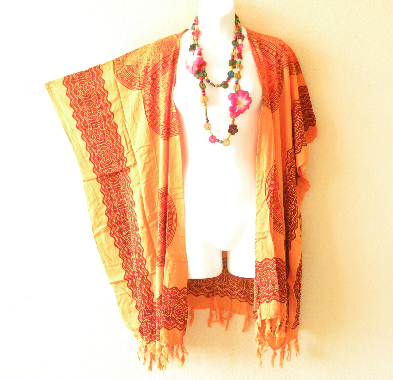 CG32 Paisley Women Kimono Batik Plus Cover Up Open Duster Cardigan - up ... - $24.90