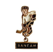 Bantam White Jersey Vintage Hockey Pin Enamel Filled Sports Collectible ... - $462.55 MXN
