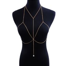 Fashion Pearl Accessories Beach Bikini Chain Chest Chain Body Chain Chea... - $12.50