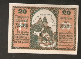 Austria Gutschein d. Marktgemeinde WURNSDORF 20 heller 1920 Austrian Not... - £2.35 GBP