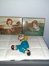 Raggedy Andy and Ann Wall Hanging Lot kids room Home Decor Bobbs-Merrill... - €34,52 EUR