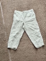 Chicos Women Size 1.5 (M/10)  20 Inseam  100 Percent Linen Pull Up Capri Pants - £15.45 GBP
