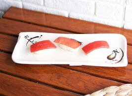 Pack Of 6 Eggplant With Zen Swirl Wavy Appetizer Meat Skewers Sushi Long... - $47.95